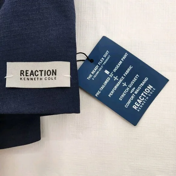Kenneth Cole Reaction Mens Size 38S Navy Blue Suit Jacket